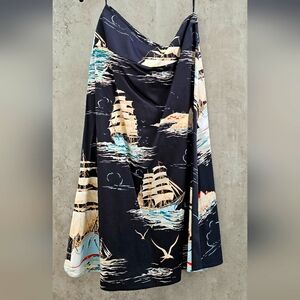 Anthropologie Leifnotes A Line Nautical Skirt